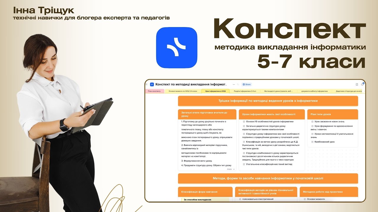 Конспект методики викладання інформатики 5-7 класи