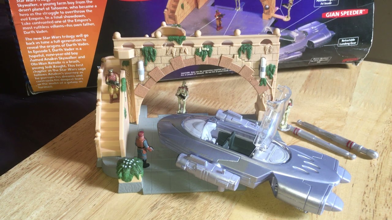 Action Fleet Episode I Sneak Peek Gian Speeder & Theed Palace 1998🥸