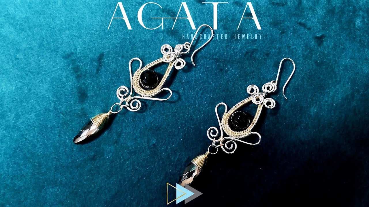 ARETES LARGOS EN FILIGRANA CON TRAMADO 