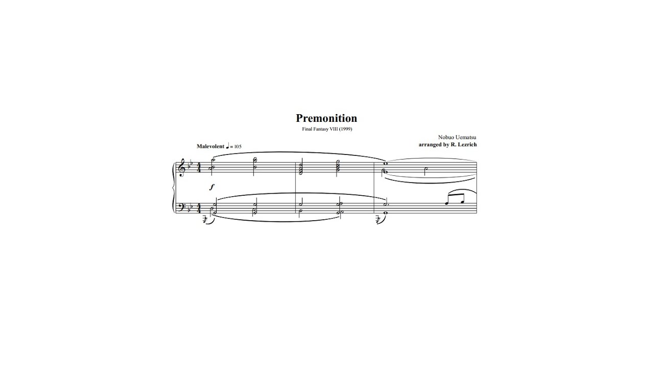 Final Fantasy VIII - Premonition piano
