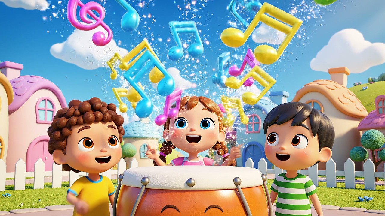 Magic Drum Goes Dum Dum Daa | Rhythm & Beat Learning Song for Kids