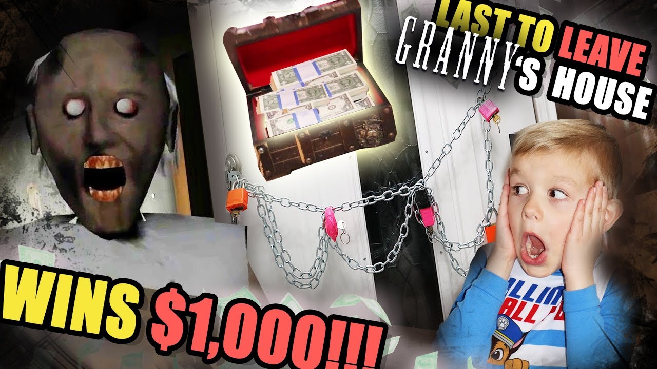 Last to Leave Granny's LOCKED House Wins $1,000 Dollars CASH! | Granny's House Game In REAL LIFE!