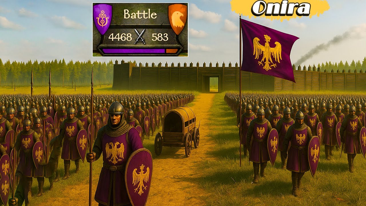4000 Elite imperials VS 800 | 4 panels of lords | Battle size 1k | Epic Siege || Mount & Blade 2