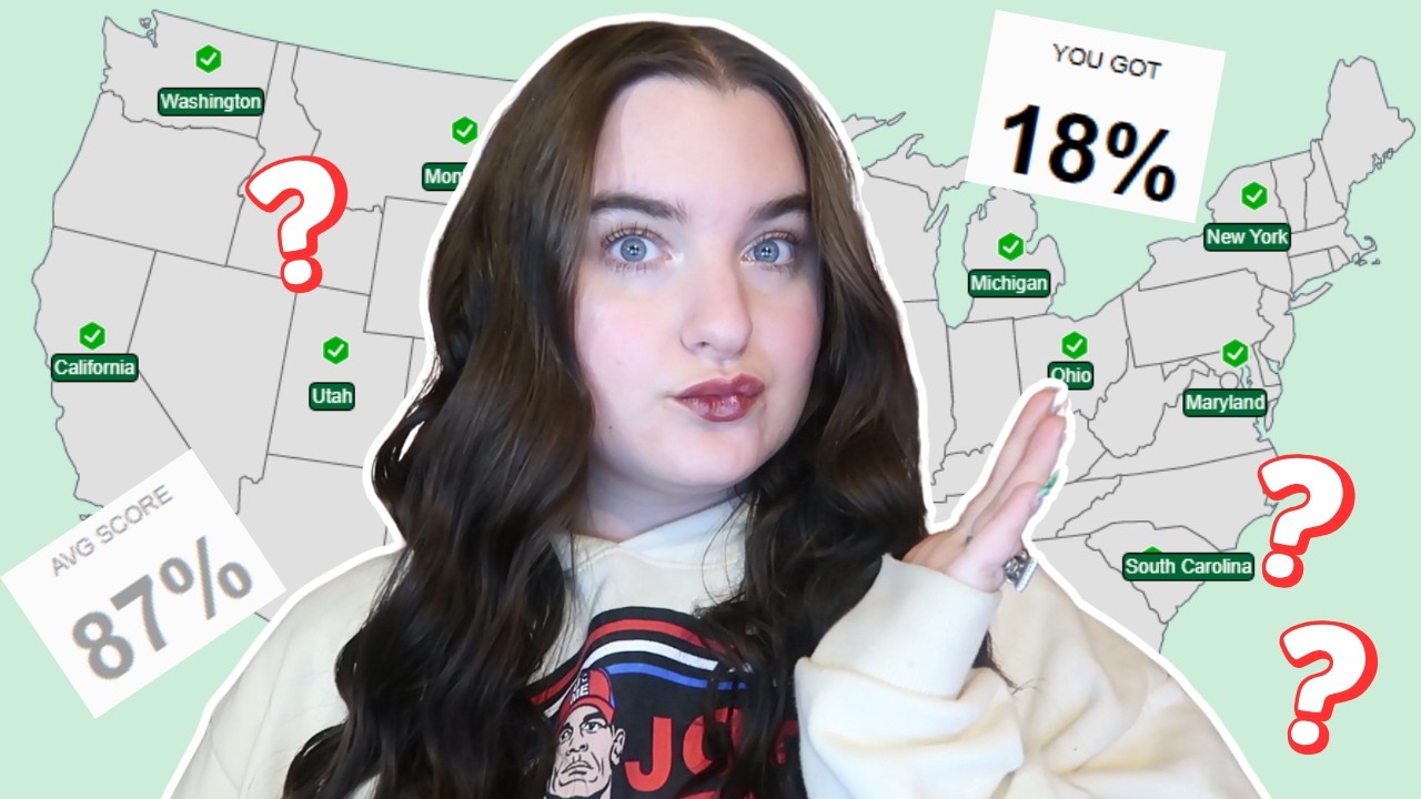 can a british girl name all of the 50 states?