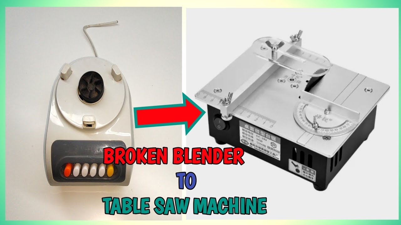 I made a 800W table saw machine, with the motor of an old blender machine