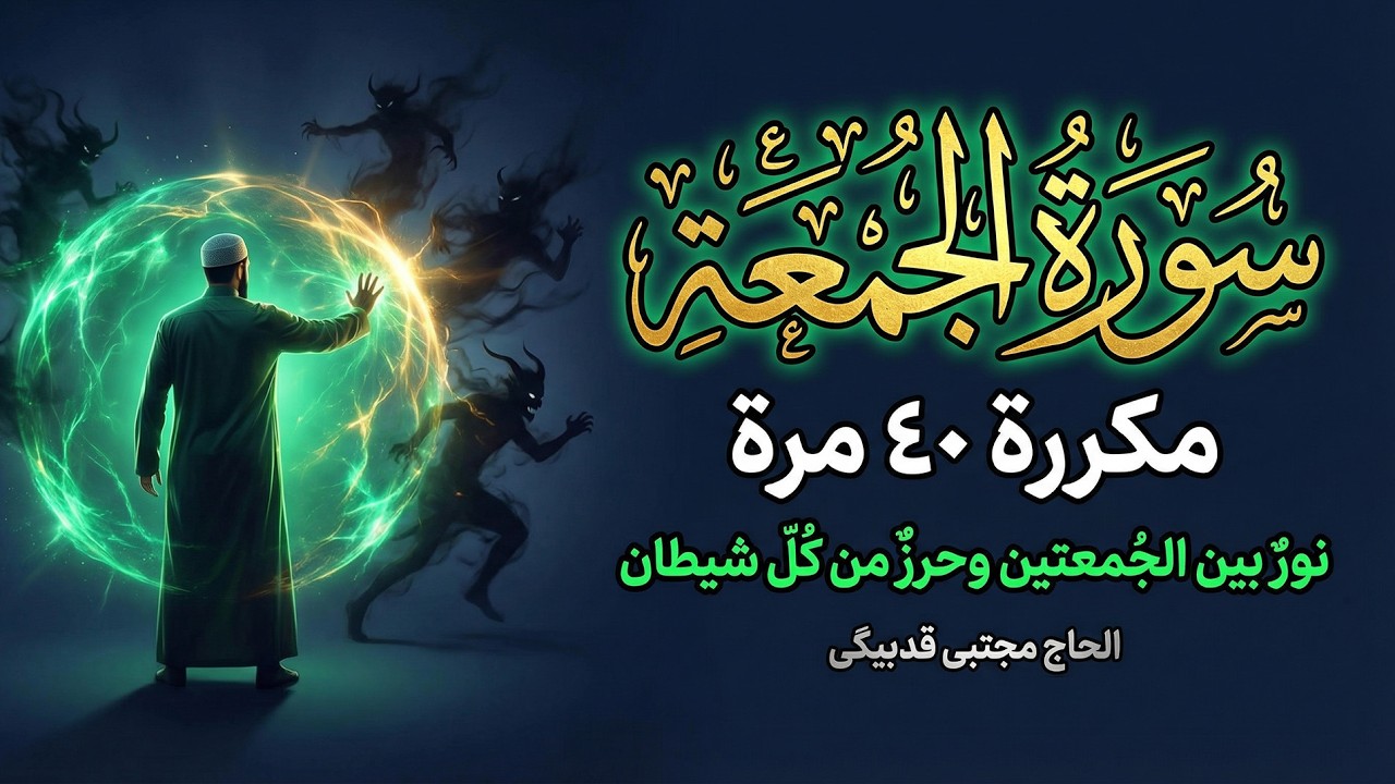 تطرد الشيطان و تزيل الخوف | سورة الجمعة مكررة ٤٠ مرة | الحاج مجتبى قدبيگي