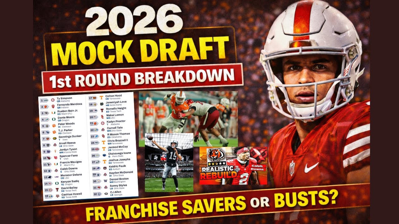 2026 NFL Mock Draft: Who’s Saving a Franchise?