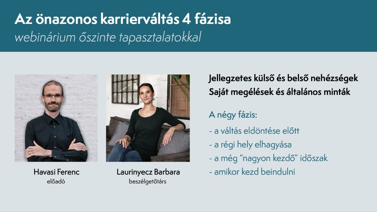 Az önazonos karrierváltás 4 fázisa - webinárium felvétel őszinte tapasztalatokkal