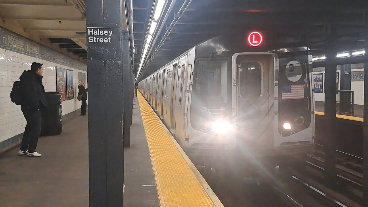 R143 & R160A (L) Train Action @ Halsey Street