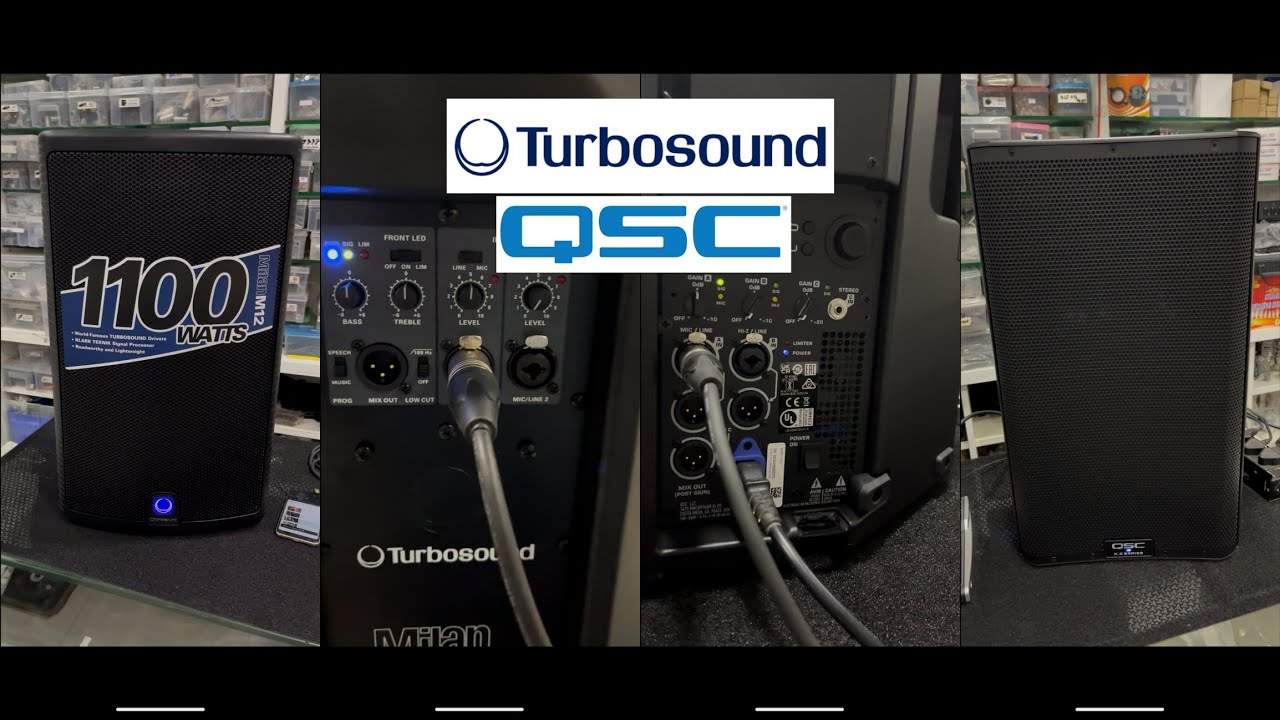 QSC K12.2 and Turbosound Milan M12 with Behringer XENYX 1202SFX Soundcheck #proaudio #activespeaker