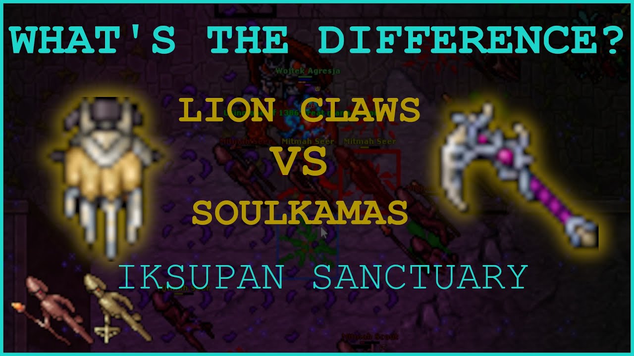 Tibia | Monk 489 | Lion Claws vs Soulkamas | Iksupan Sanctuary