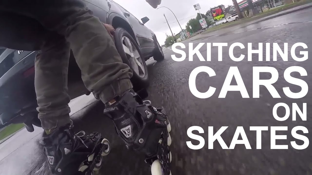 Skating to work, skitching home