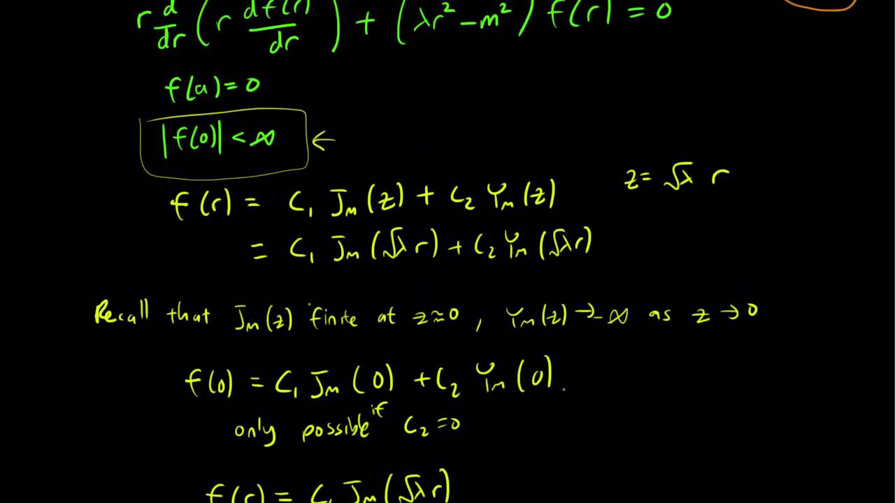 7.7 Bessel eigenvalue problem