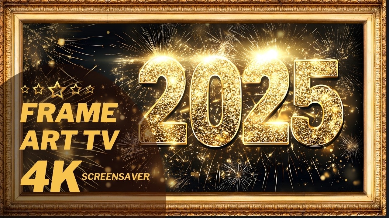 Happy New Year 2025! Fireworks, Lights, and Magic to Celebrate | Screensaver | Art for Your TV | 4K