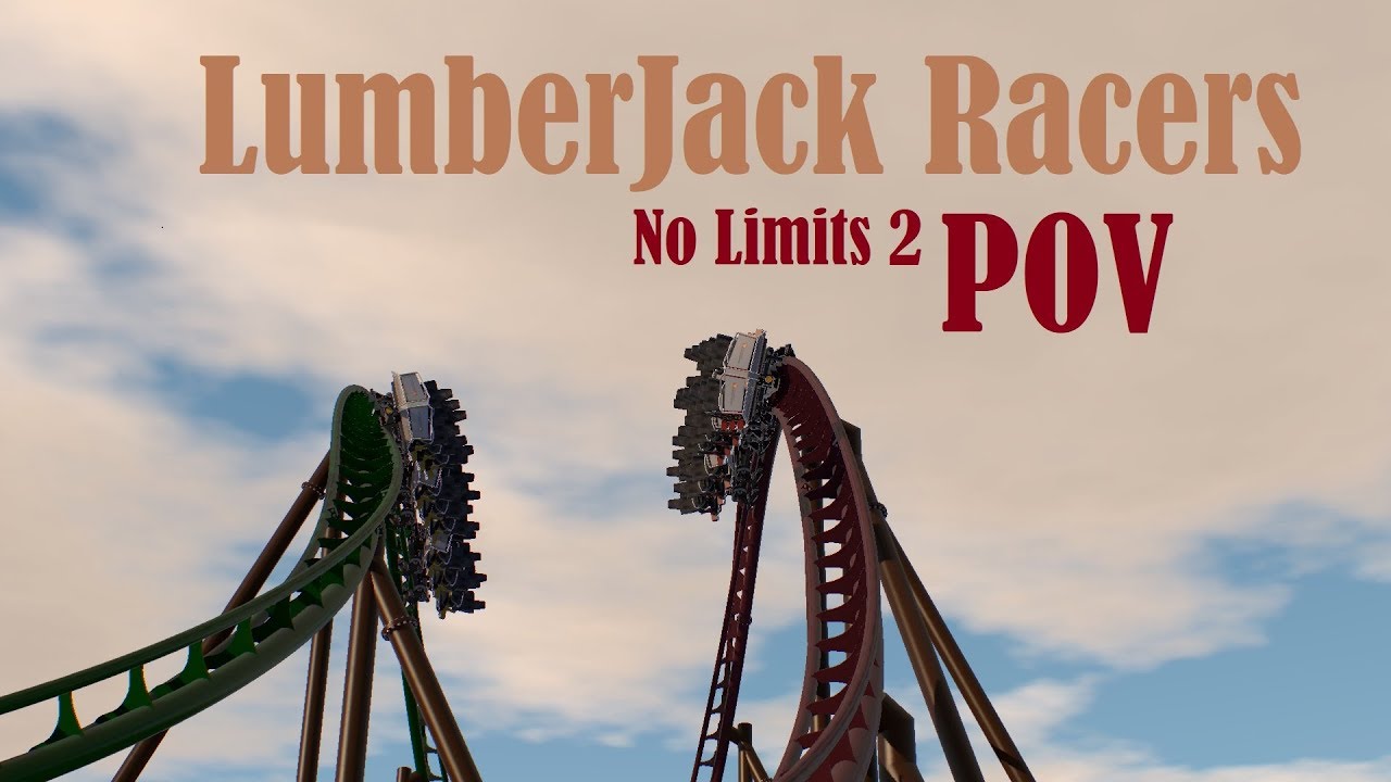[4K] Lumberjack Racers Dueling 4 Launch Roller Coaster POV (No Limits 2)