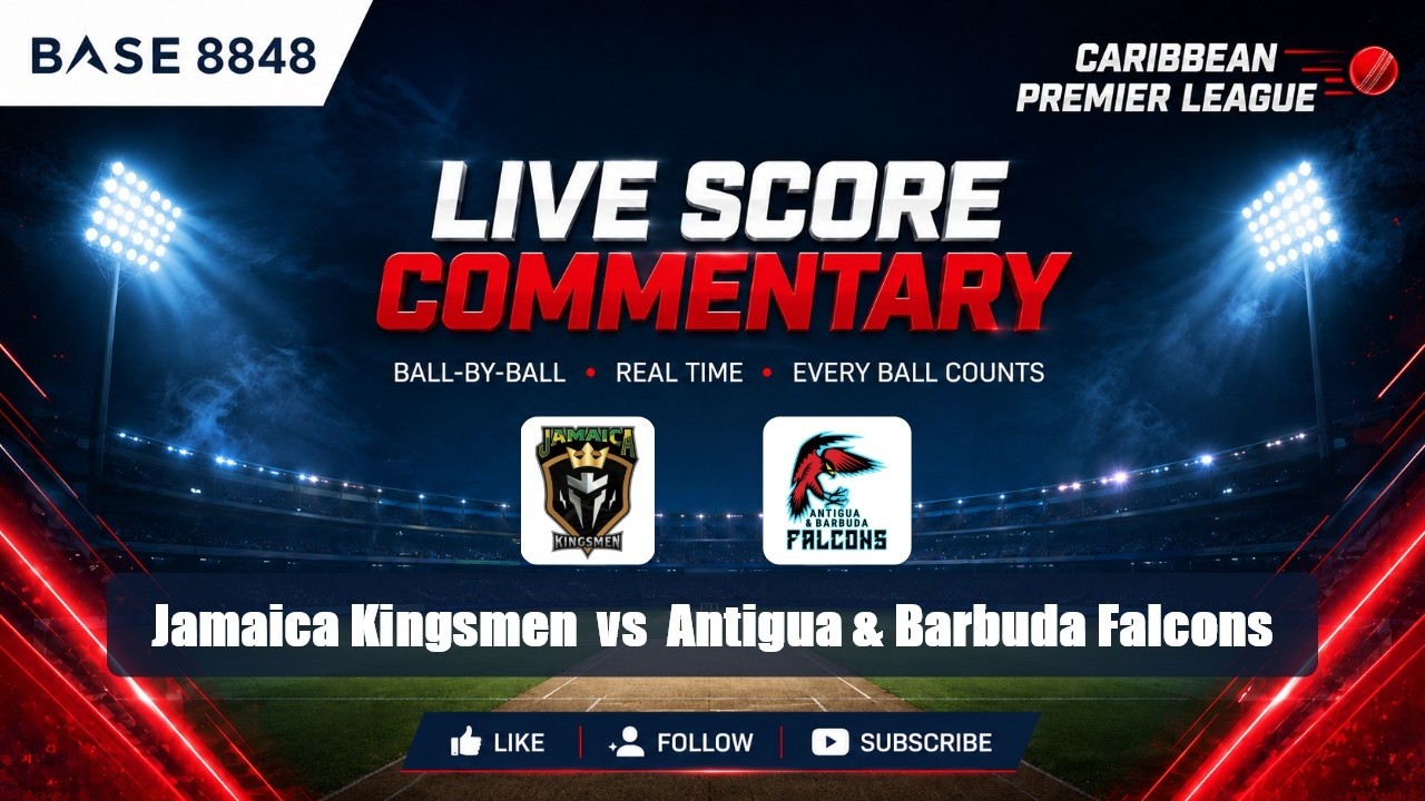 🔴 LIVE: Jamaica Kingsmen vs Antigua & Barbuda Falcons | T20 | Caribbean Premier League | JK vs ABF