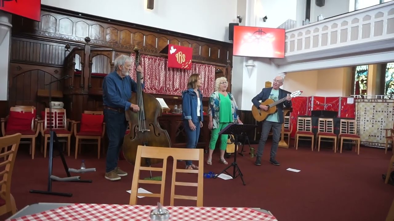 The Cabin Hill Band sing Blue Bayou by Roy Orbison in Emmanuel Church Ormskirk.