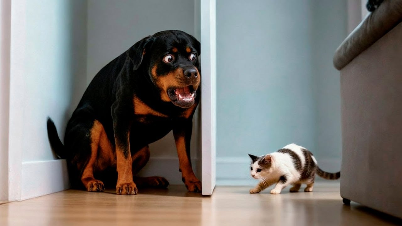 GATITOS DÁNDOLES ÓRDENES A PERROS GRANDES 🤣 VÍDEOS GRACIOSOS DE GATOS 2026