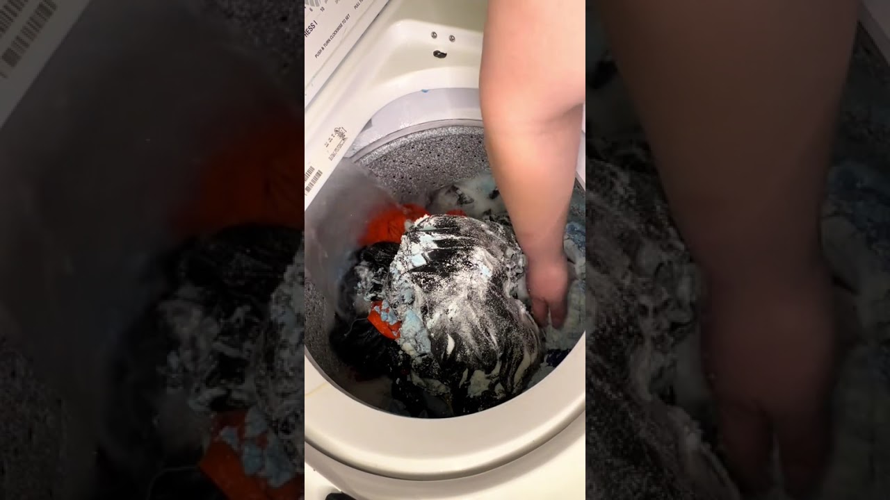 Super Satisfying Laundry Routine | Washing Machine Foam & Detergent Pods asmr