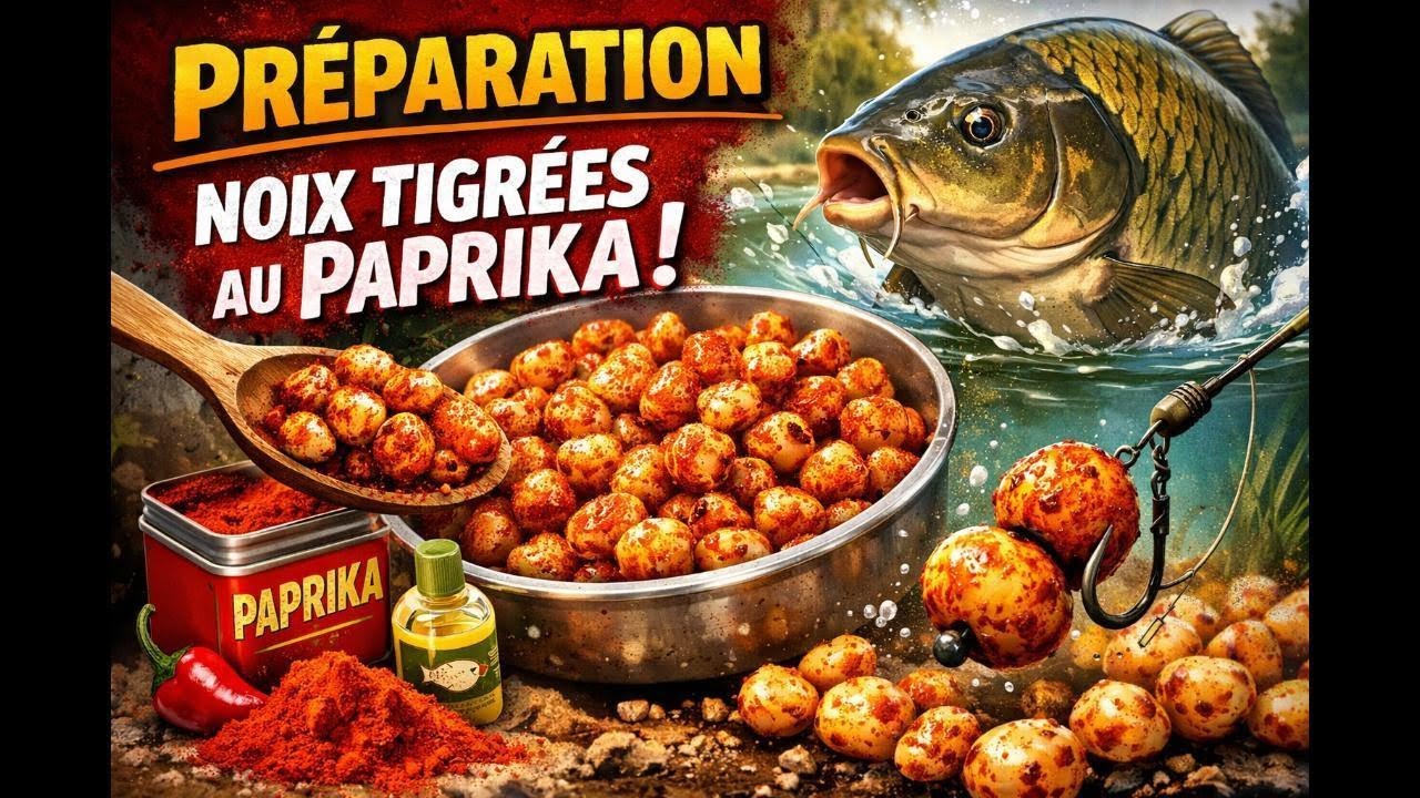 Préparation noix tigées au paprika