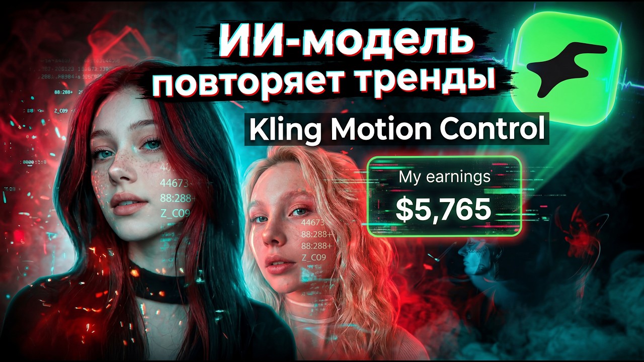 ТВОЯ ИИ-МОДЕЛЬ ЗАЛЕТИТ: как повторить танцы и тренды из тиктока | Kling Motion Control за 3 минуты