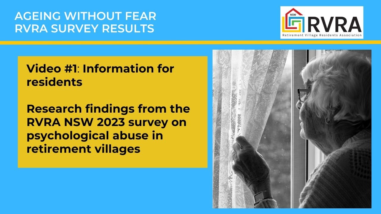 Webinar-RVRA Ageing Without Fear Survey Report 2023 - RESIDENTS