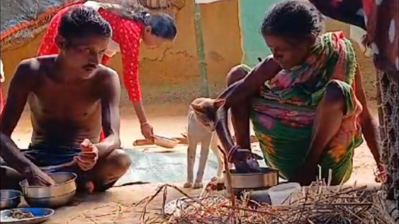 Village Life Eating Dry Fish Brinjal Chutney @tusuzupuvlogs