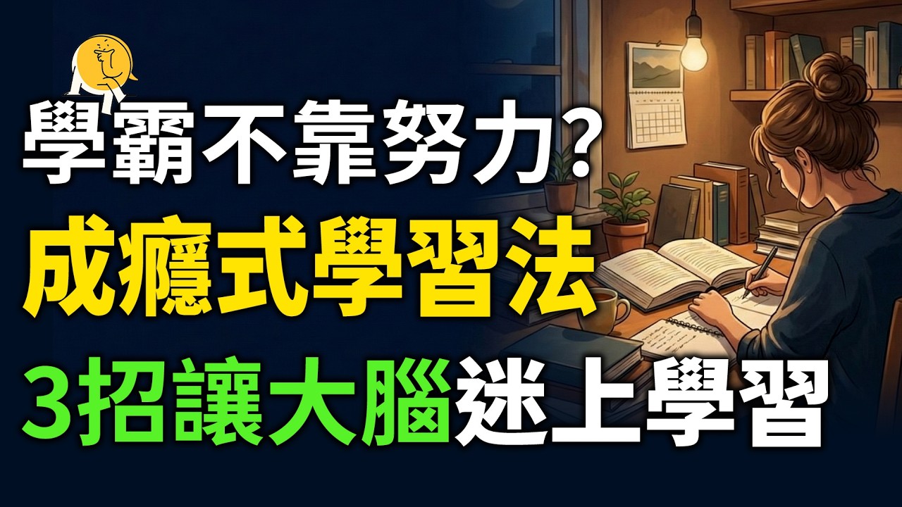 別再靠毅力硬撐了！成癮式學習法：3招讓讀書比滑手機還爽｜高效學習法#8