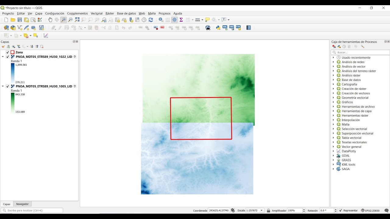 Unir varios raster con QGIS