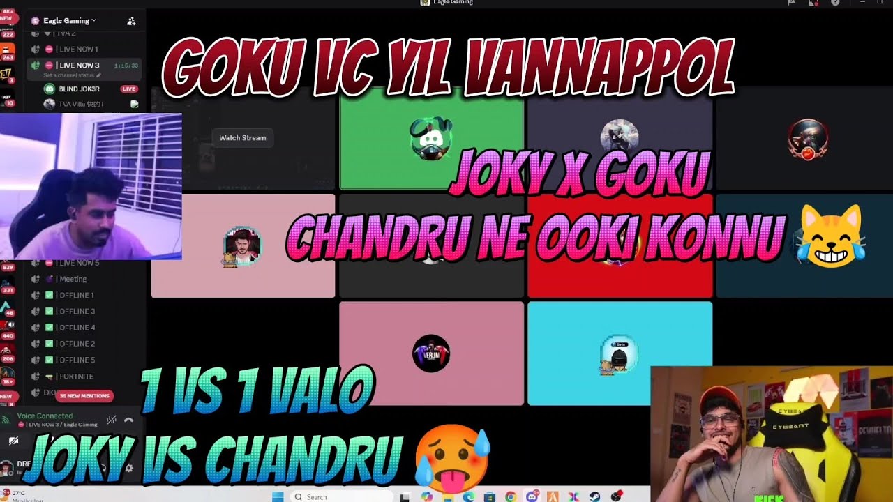 GOKU VC YIL VANNAPPOL 😂 GOKU X JOKEY CHANDRANE OOKI KONNU 😹 1 VS 1 CHANDRAN VS JOKY VALO 🫡 