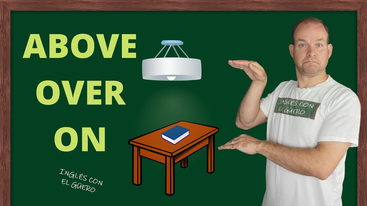 Diferencia entre ON, OVER y ABOVE en inglés