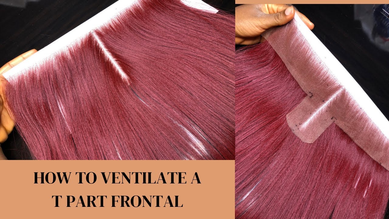 HOW TO: Ventilate a T part frontal from scratch #youtuber #youtube #youtubeshorts #tiktok