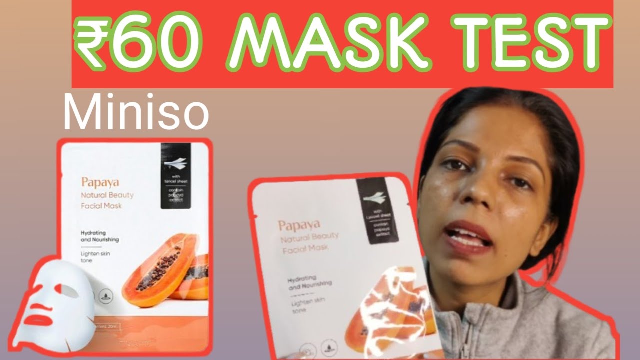 Miniso Facial Mask ₹60 only😱 | Real test and review 