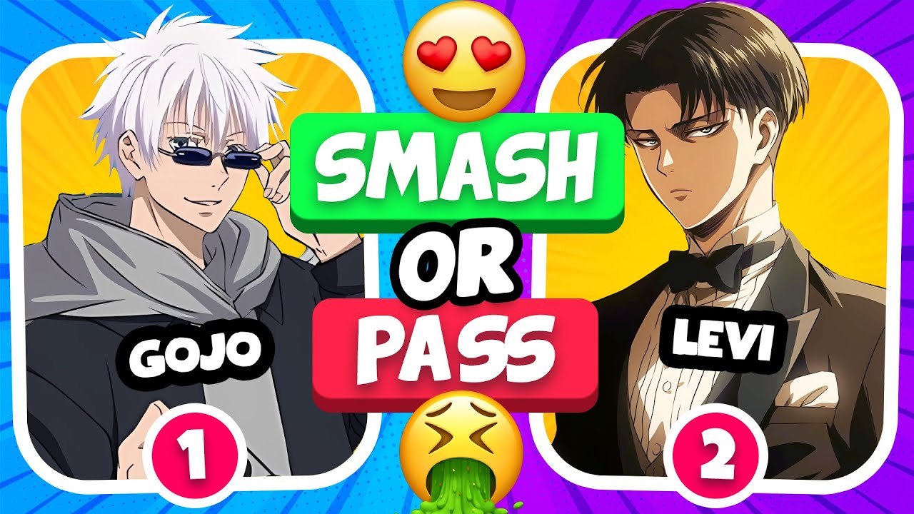 SMASH or PASS 😍🤮 MALE EDITION🤵🏻 |100 BEST ANIME HUSBANDOS | ANIME QUIZ