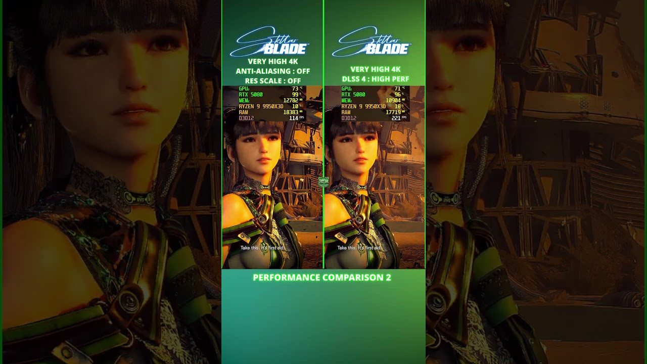 Stellar Blade PC | Native 4K vs DLSS 4 (Ultra Performance) FPS Test