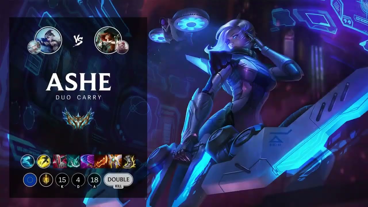 League Of Legends s12 GamePlay I Rank 1 Ashe ADC vs Miss Fortune - EUW Challenger Patch 12.19