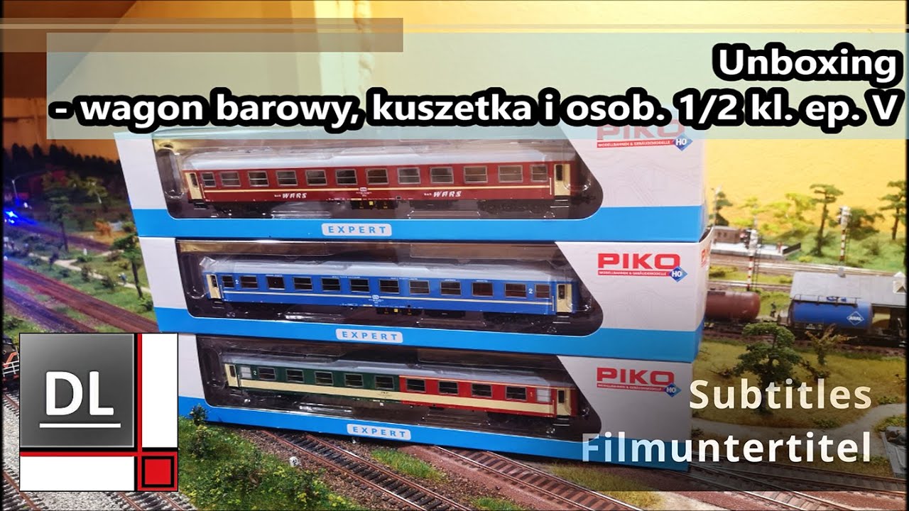 Unboxing - wagon barowy, kuszetka i osob 1/2 kl. ep.V PKP #Makieta #Piko #DCC #PKP #Unboxing