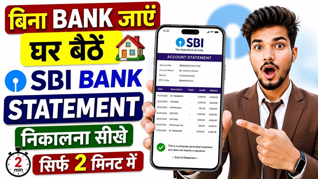 SBI bank statement kaise nikale | sbi bank statement pdf download | sbi account statement download