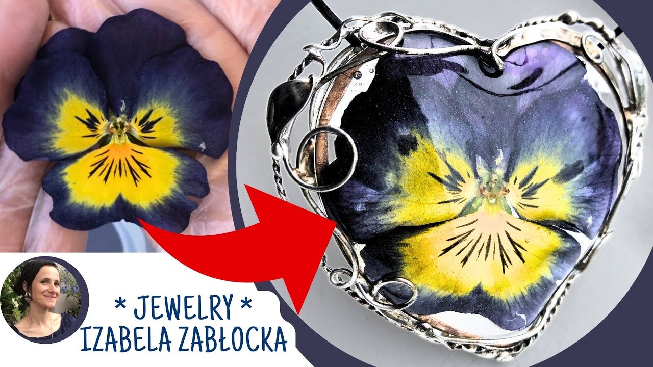 Jak To Jest Zrobione? Jak Zrobić Biżuterię z Kwiatów? Kwiaty Zatopione w Żywicy Epoksydowej 💐 Bratek