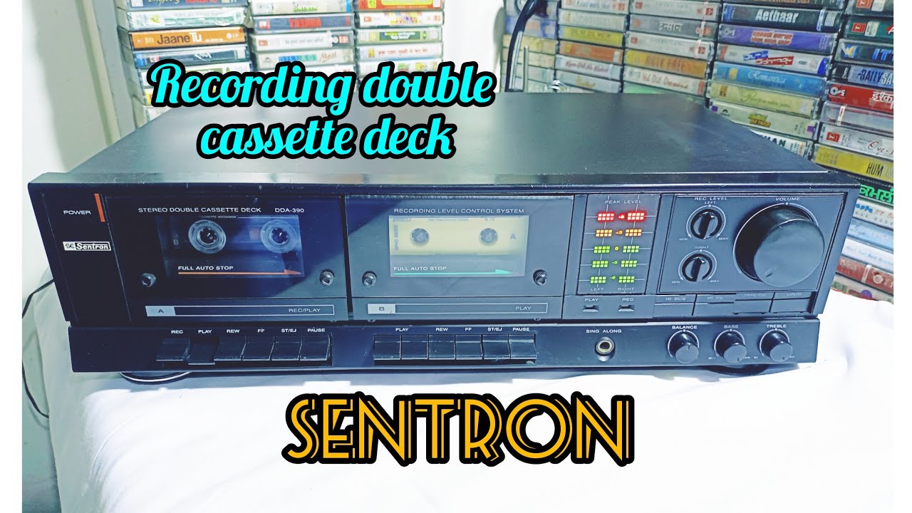 sentron DDA-390 Hi-Fi sound dubbing system cassette player recording double deck with amplifier