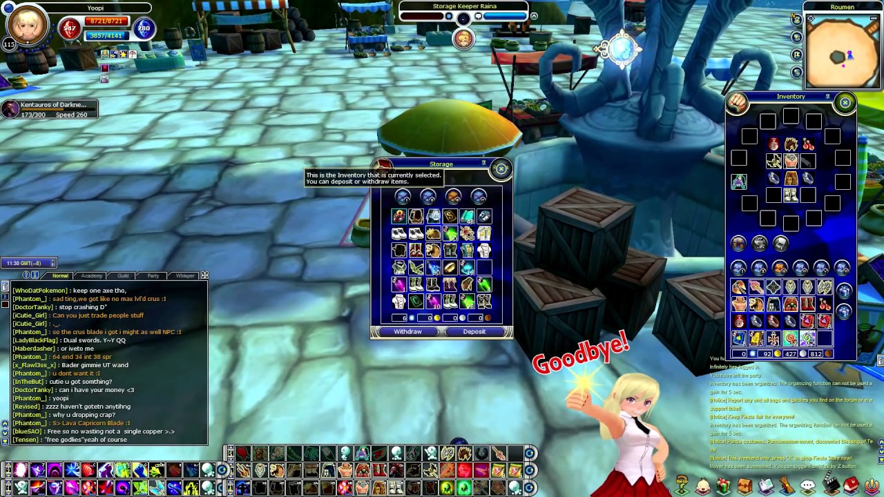 Dropping godlies in Roumen