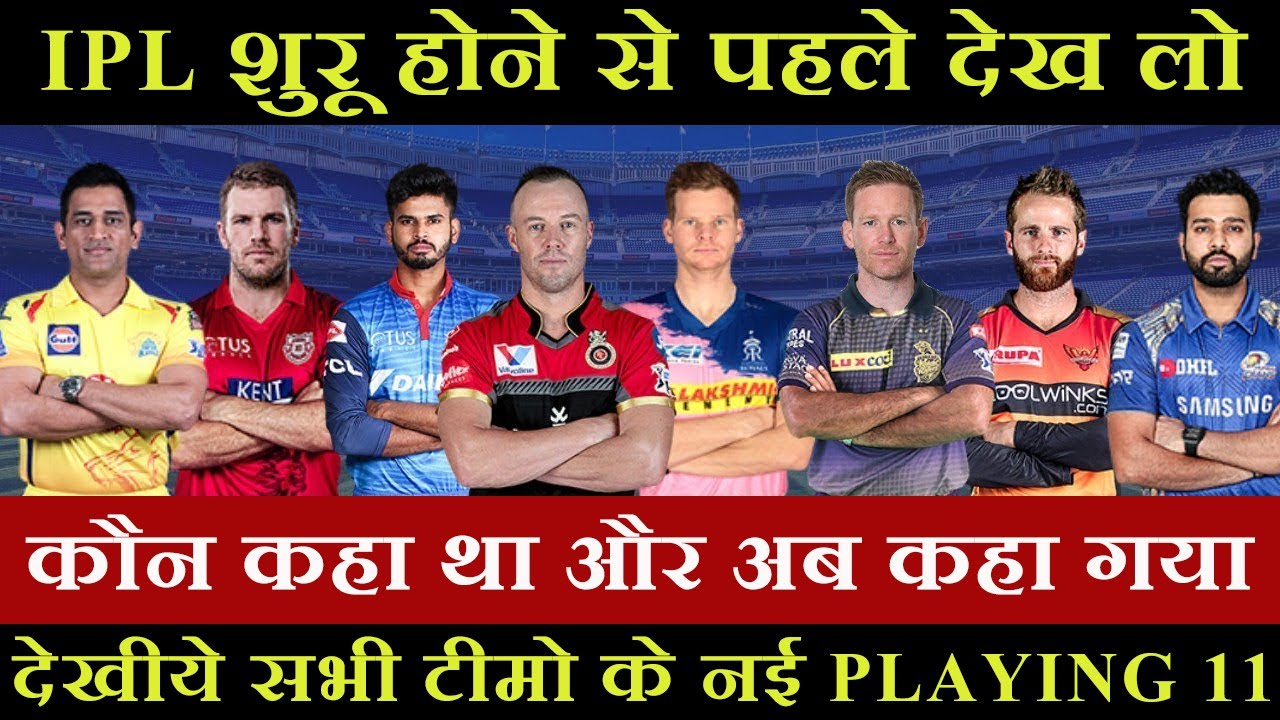 IPL 2020 | All Teams Squads Updated |All Teams Full Player List|CSK, MI, KKR, RCB, DC, RR, KXIP, SRH