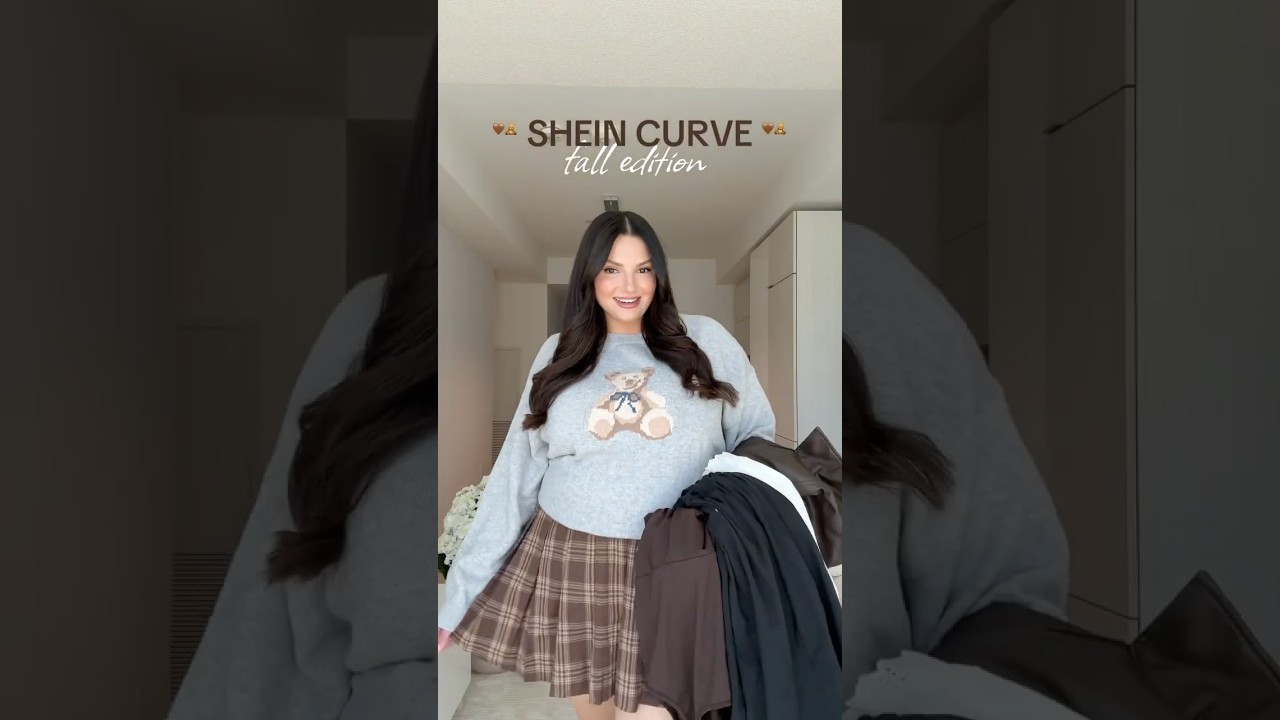 shein curve haul: fall style edition 🧸🤎 #plussizefashion