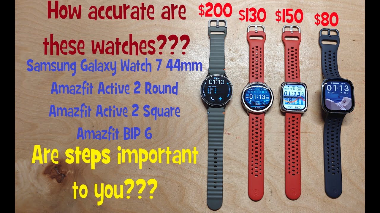 Насколько точны показания более дешевых смарт-часов Amazfit по сравнению с Samsung Galaxy Watch 7...