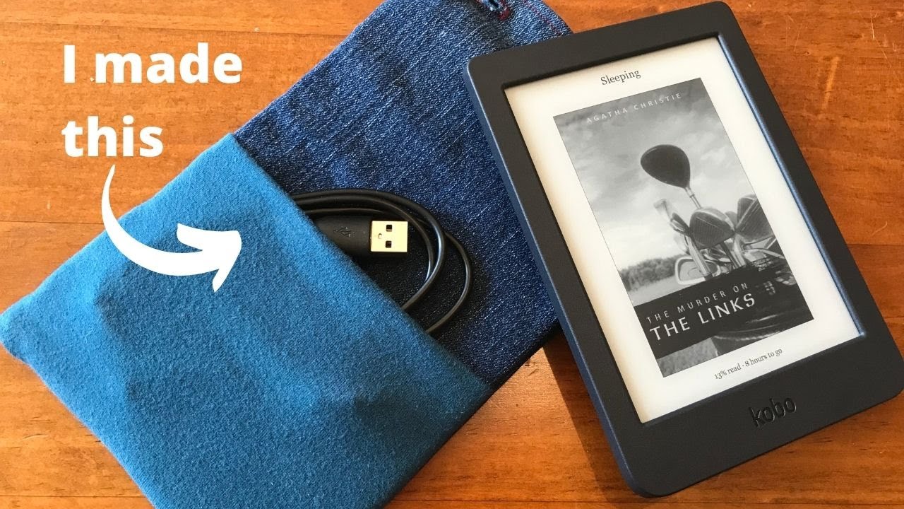 I DIY a protective cover for my new e-reader with remnant fabrics