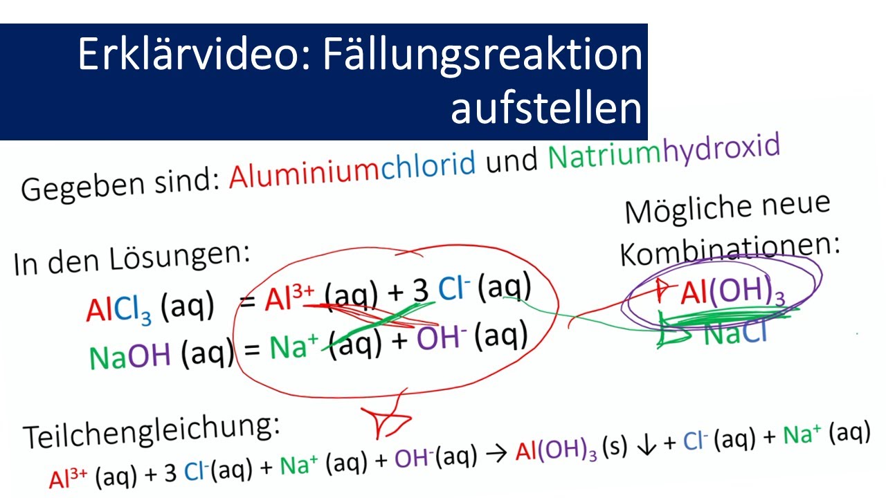 Erklärvideo: Fällungsreaktion aufstellen