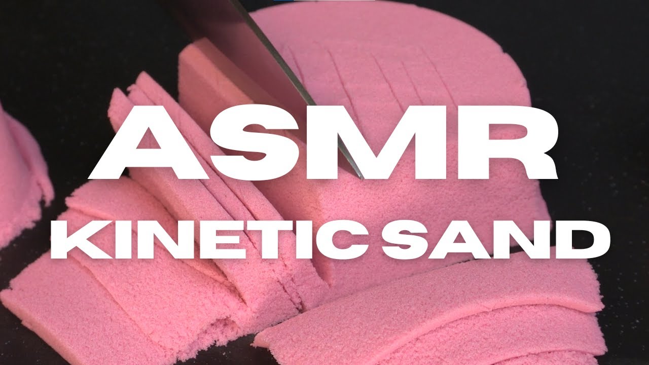 CLOSE UP kinetic sand ASMR cutting SOUNDS no talking