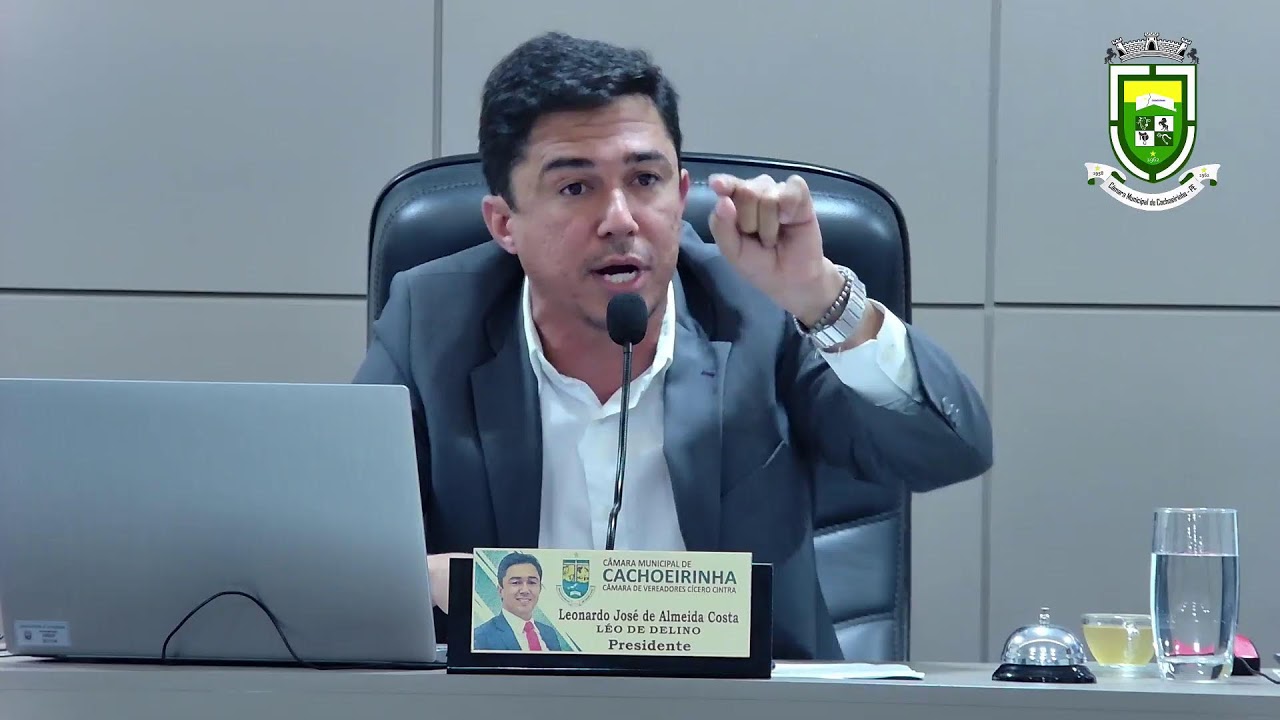 Reunião Ordinária da Câmara Municipal de Cachoeirinha - PE, 20  de agosto 2024