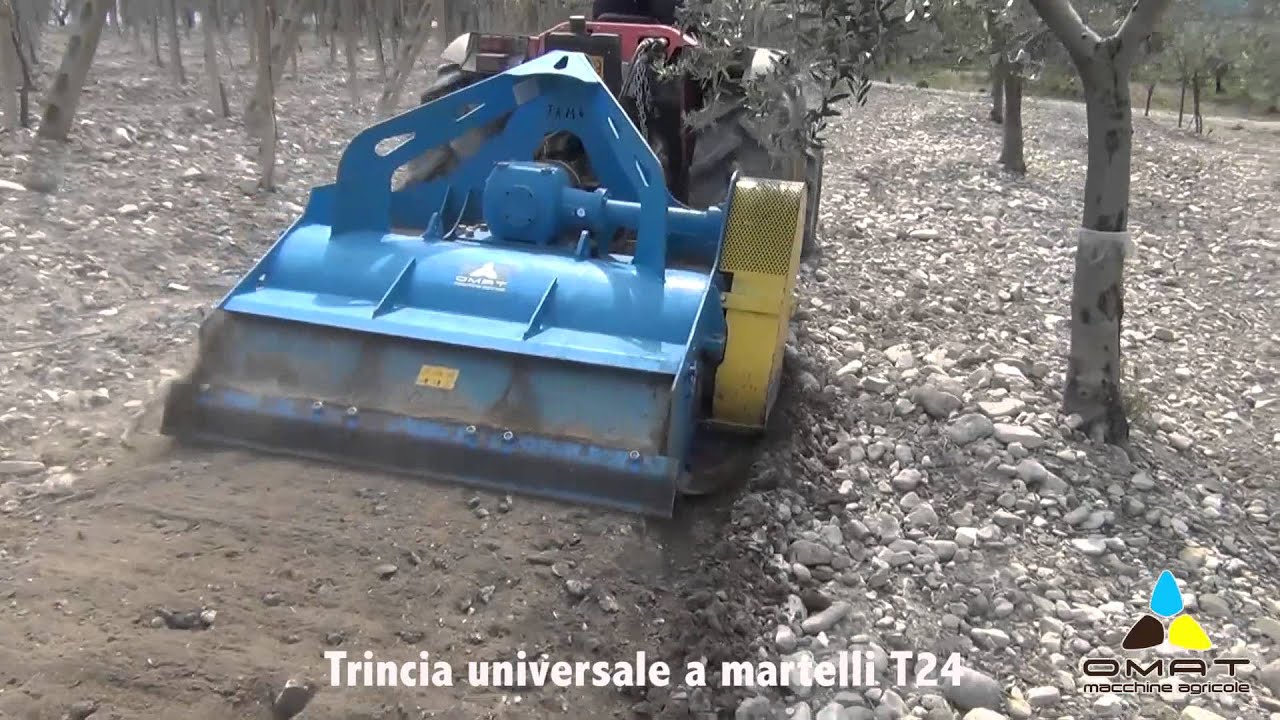 OMAT - T 24 Trincia universale a martelli lavorazione pietra vigneto