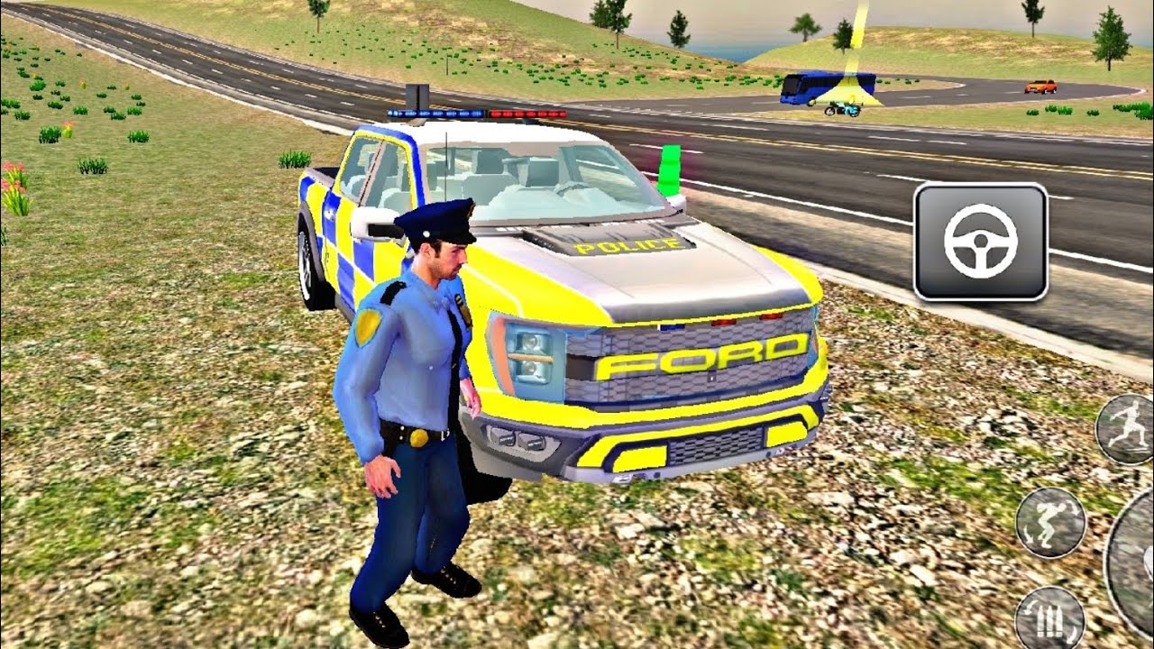Ford F-150 Raptor Colourful Police Car - Police Simulator: Police Games - Android Gameplay 
